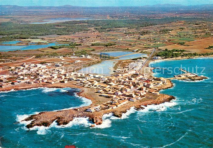 Colonia de Sant Jordi Fliegeraufnahme Die Salinen