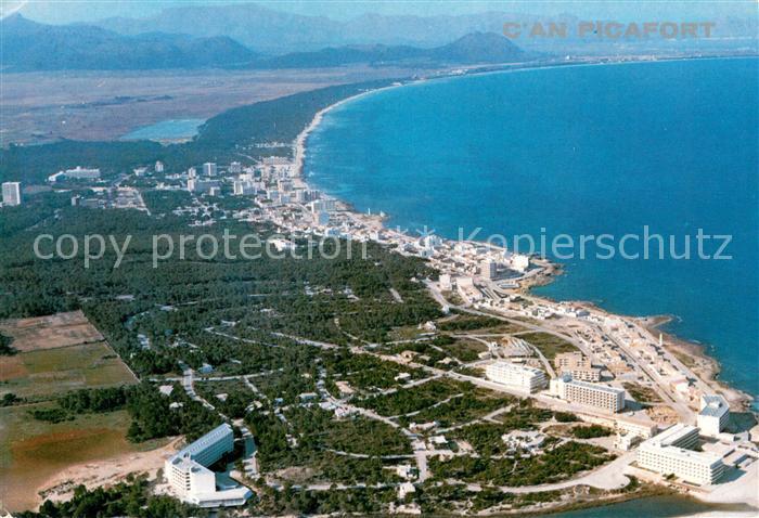 Can Picafort Mallorca ES Fliegeraufnahme Panorama