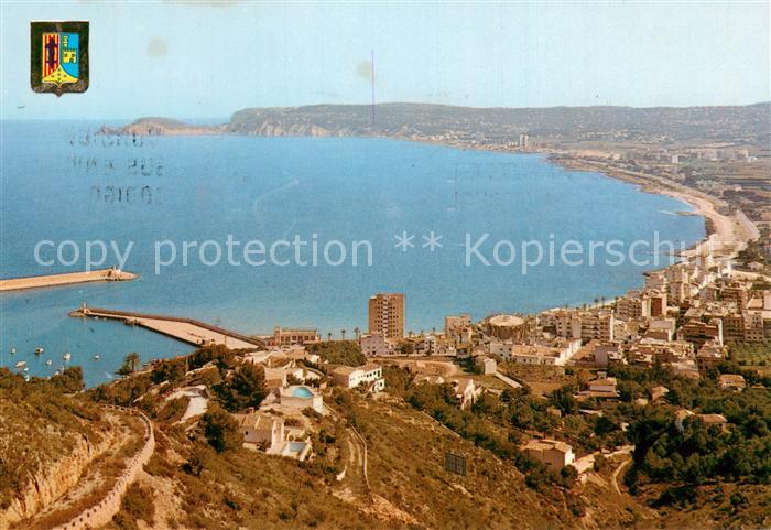 Javea ES Panorama Hafen u. Strand