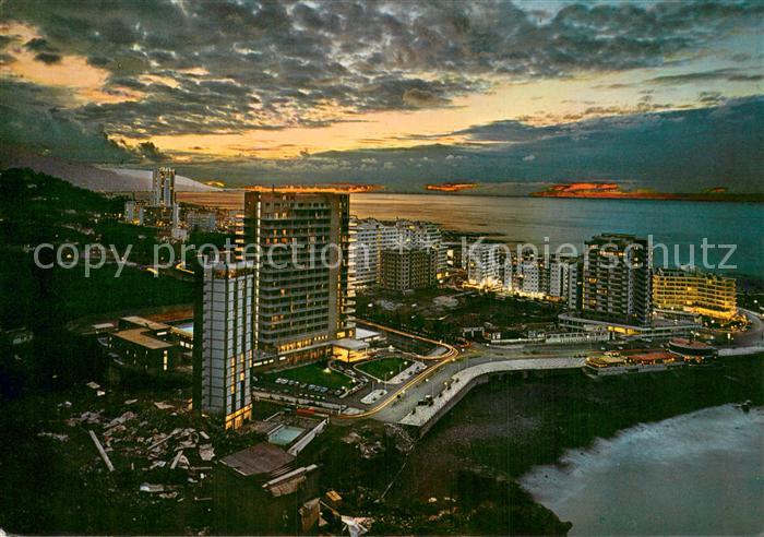 Puerto-de-la-Cruz Tenerife ES Teilansicht bei Nacht