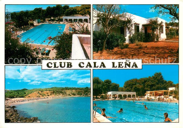 San Carlos  Ibiza ES Club Cala Lena Teilansicht m. Pool u. Meer
