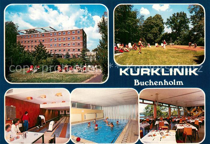 Malente-Gremsmuehlen Kurklinik Buchenholm Sportplatz Kegelbahn Hallenbad Speiser