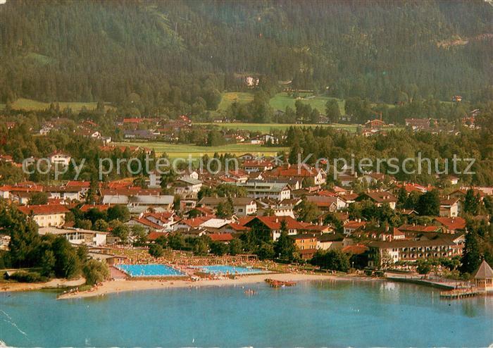 Rottach-Egern Tegernsee Fliegeraufnahme Warmbad Freibecken