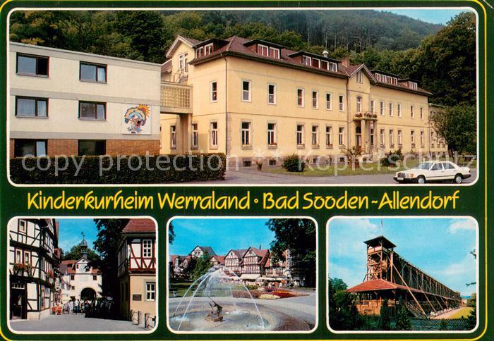 Bad Sooden-Allendorf Kinderkurheim Werraland Ortspartie Springbrunnen Saline