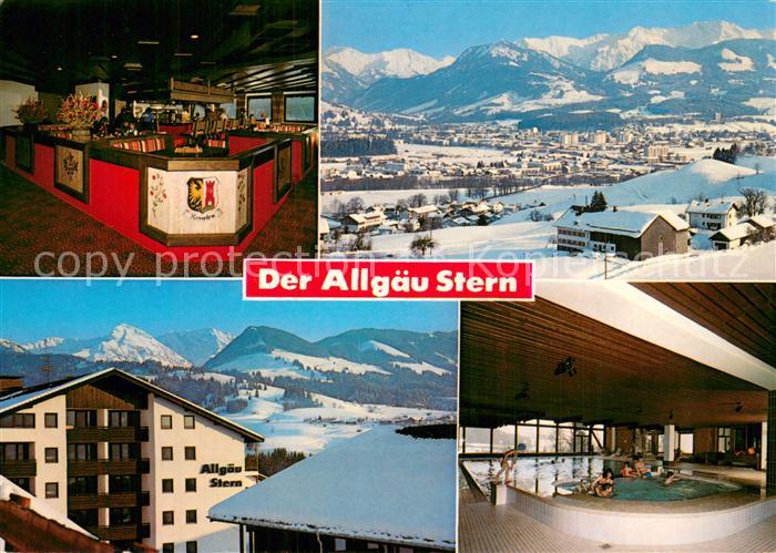 Sonthofen Oberallgaeu Der Allgaeu Stern Gastraum Panorama Hallenbad