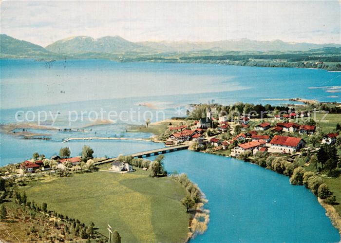 Seebruck Chiemsee Fliegeraufnahme