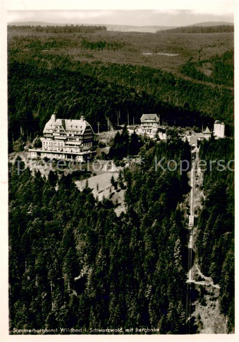Wildbad Schwarzwald Sommerberghotel mit Bergkirche Fliegeraufnahme
