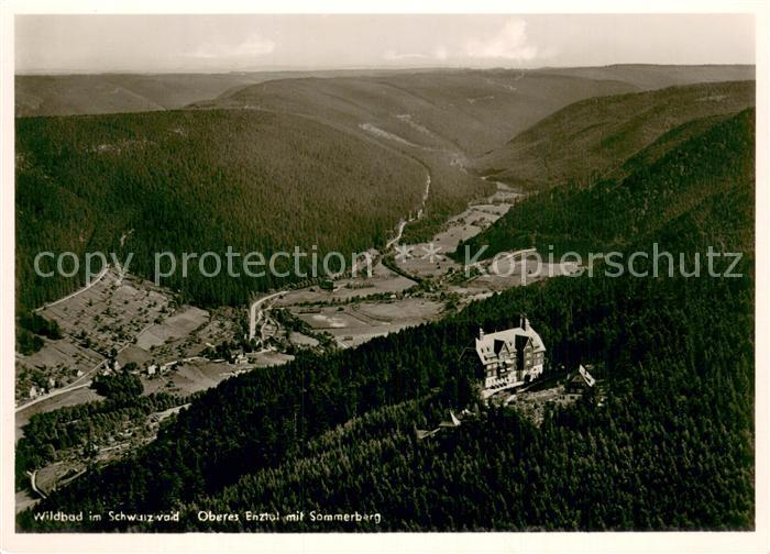 Wildbad Schwarzwald Sommerberghotel Fliegeraufnahme