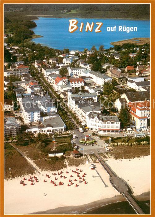 Binz Ruegen Fliegeraufnahme mit Seebruecke