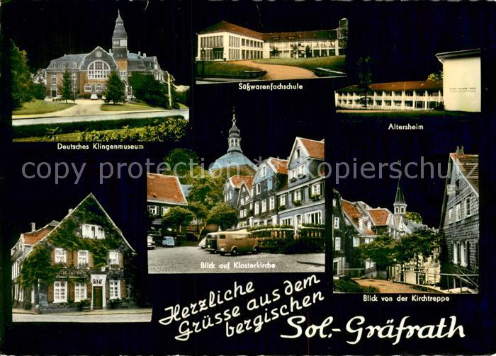 Graefrath Solingen Dt Klingenmuseum Suesswarenfachschule Altersheim Klosterkirch