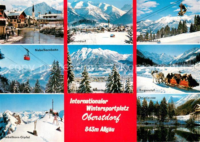 Oberstdorf Panorama Sollereckbahn Nebehornbahn mit Gipfel Birgsautal Christlesse