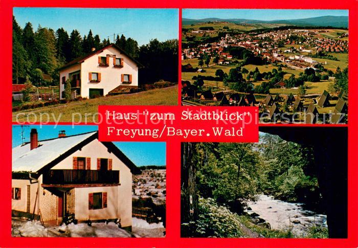 Freyung Haus zum Stadtblick Fliegeraufnahme Waldpartie