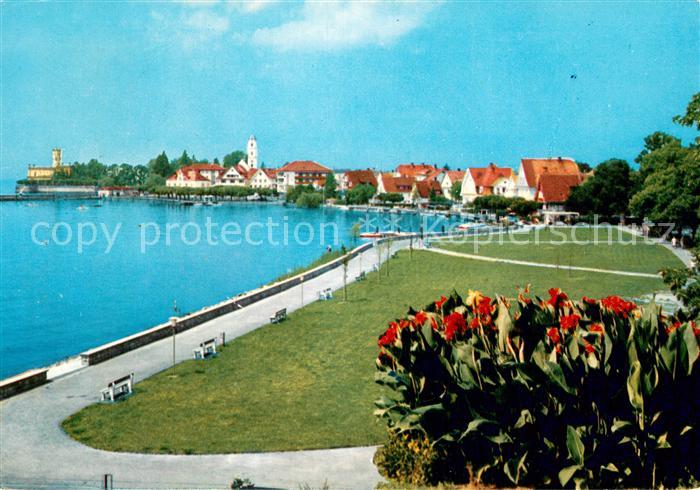 Langenargen Bodensee Neue Uferpromenade an der oberen Seestrasse