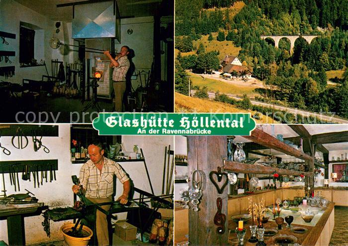 Breitnau Glashuette Hoellental Glasblaeser Heinz Pichotta bei der Arbeit