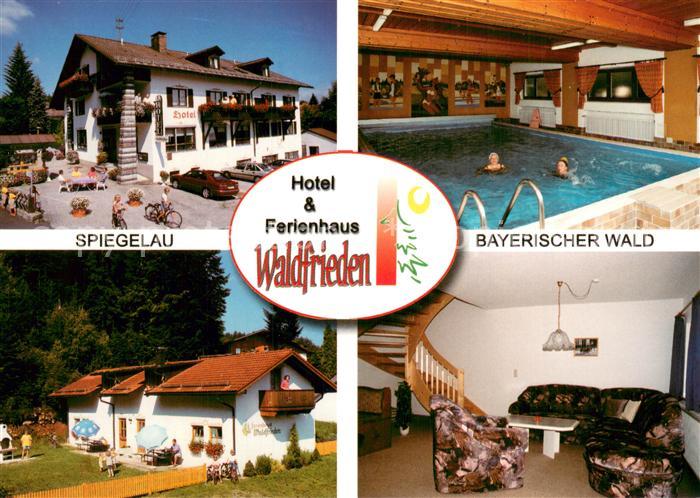 Spiegelau Hotel und Ferienhaus Waldfrieden Hallenbad Garten Treppenaufgang