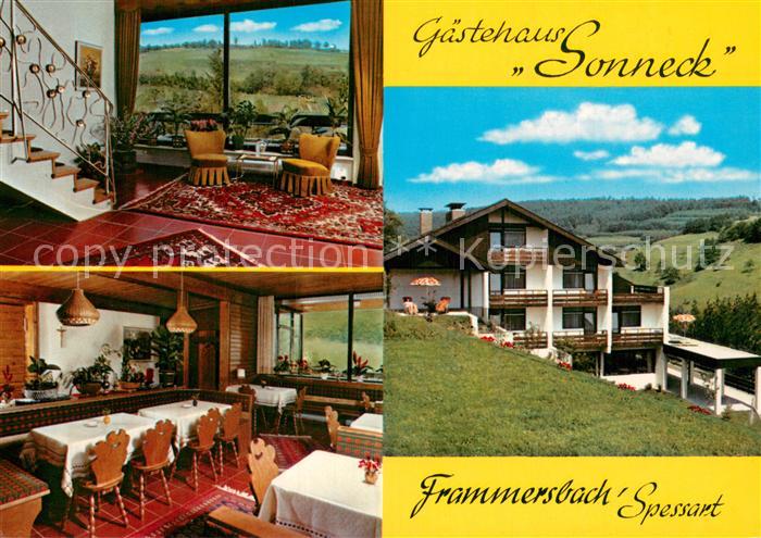 Frammersbach Gaestehaus Sonneck Treppenaufgang Gaststube
