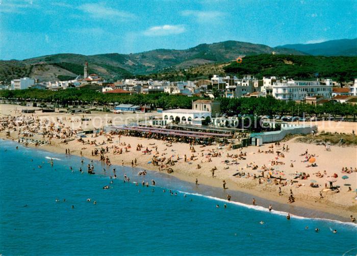 Calella de Mar ES Detalle de la playa Fliegeraufnahme