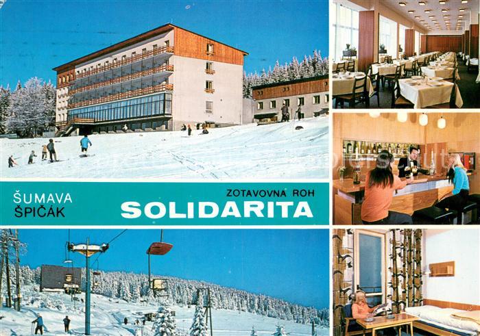 Sumava Czechia Zotavovny Roh Solidarita Winter Schnee Seellift