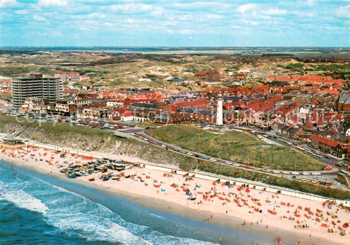 Egmond  aan Zee NL Fliegeraufnahme Panorama m. Strand