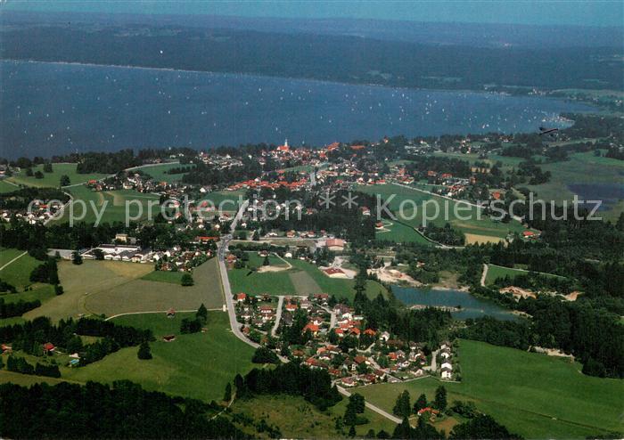 Seeshaupt Starnberger See Fliegeraufnahme Panorama