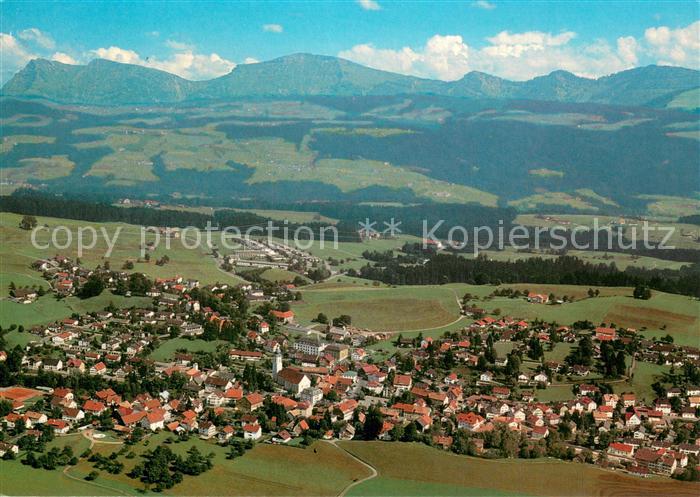Scheidegg Allgaeu Fliegeraufnahme Gesamtansicht m. Rindalphorn u. Hochgrat