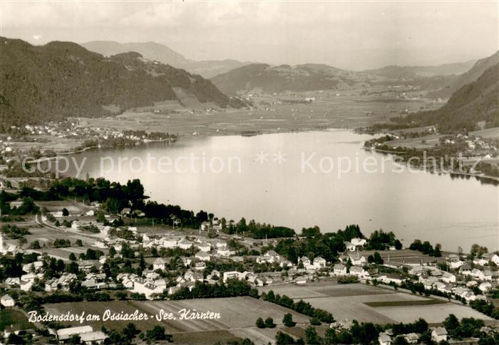Bodensdorf Ossiacher See AT Fliegeraufnahme Gesamtansicht m. See
