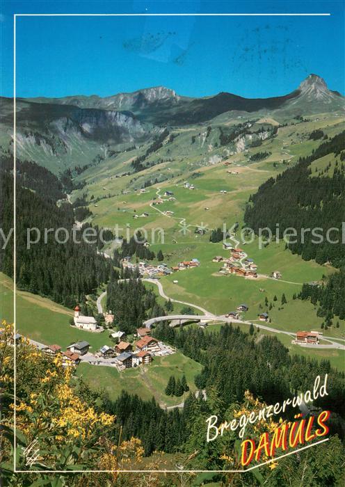 Damuels Vorarlberg Gesamtansicht Bregenzerwald geg. Mittagspitze