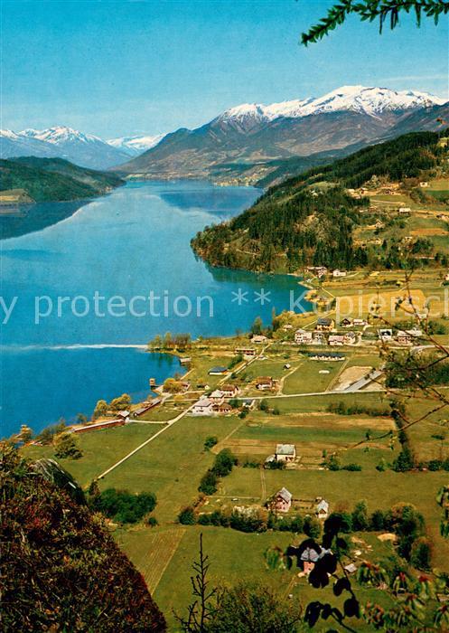 Doebriach Millstaettersee Gesamtansicht m. Millstaetter See