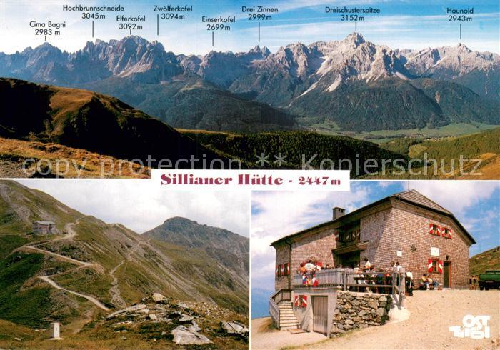 Sillianerhuette 2447m Sextental Suedtirol IT Huette-Aussenansicht u. Panoramabli