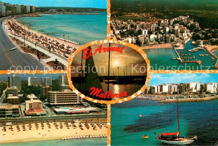 El Arenal Mallorca ES Fliegeraufnahme Strand-Teilansichten
