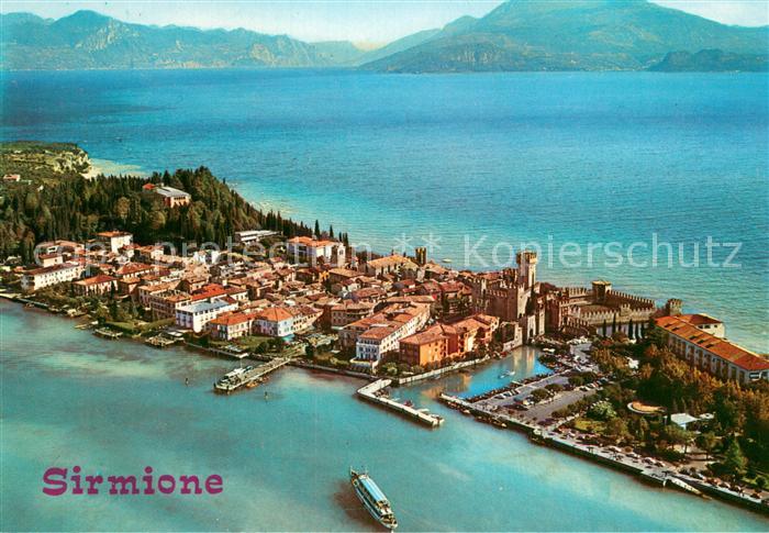 Sirmione Lago di Garda Fliegeraufnahme Panorama-Halbinsel