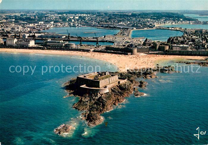 Saint-Malo 35 Fliegeraufnahme Le fort national et la ville close