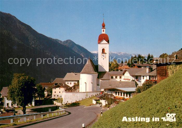 Assling Tirol Kirche u. Lienzer Dolomiten-Ansicht