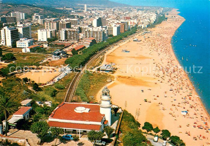 CALELLA de la Costa ES Fliegeraufnahme Strand-Panorama