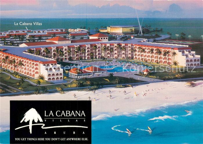 Aruba Niederlaendische Antillen Fliegeraufnahme La Cabana Villas m. Strand