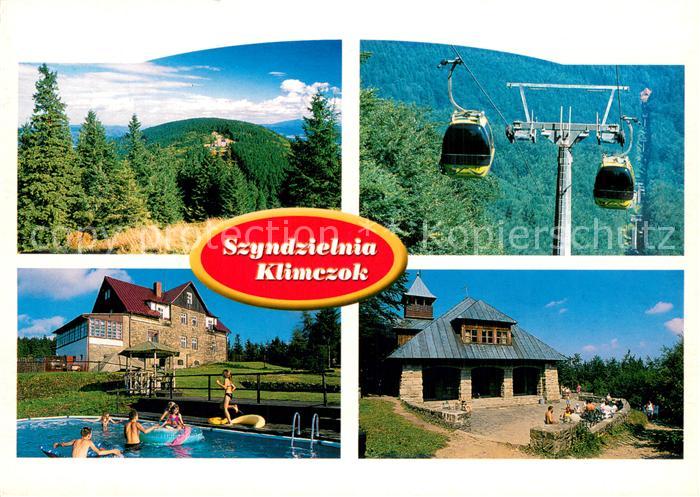 Beskid Slaski PL Schwimmbad Gondeln Aussicht-Natur