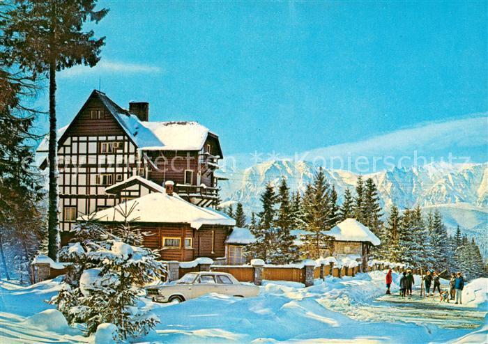 Predeal Romania Hotel Cioplea Aussenansicht Winter-Schnee
