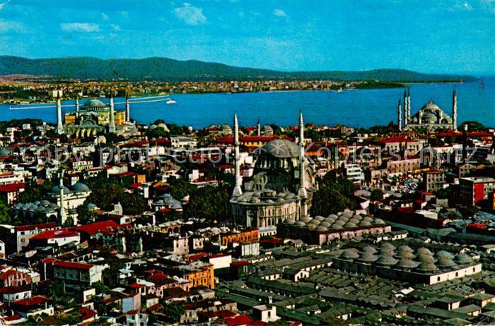 Istanbul Constantinopel TK Fliegeraufnahme Moscheen