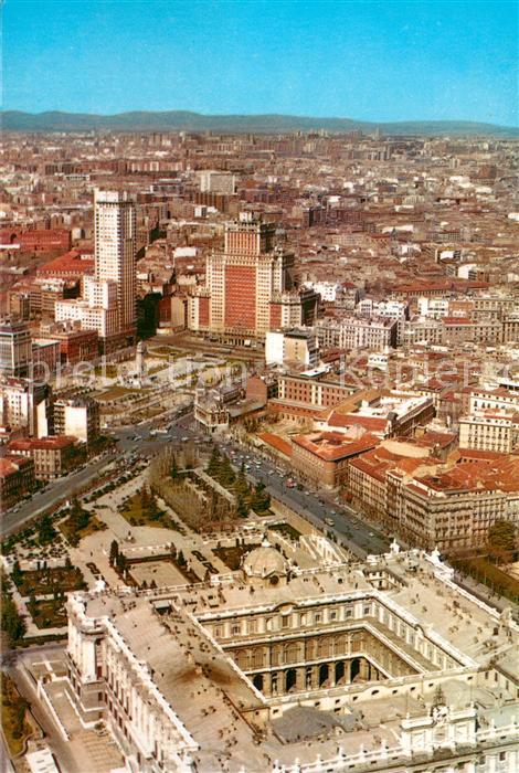 Madrid Spain Fliegeraufnahme Spain Suare and Royal Palace
