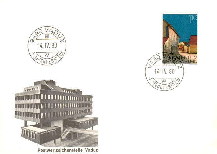 Vaduz Liechtenstein FL Postwertzeichenstelle Vaduz