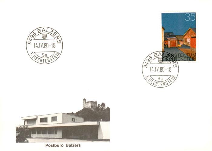 Balzers Liechtenstein FL Postbuero Balzers