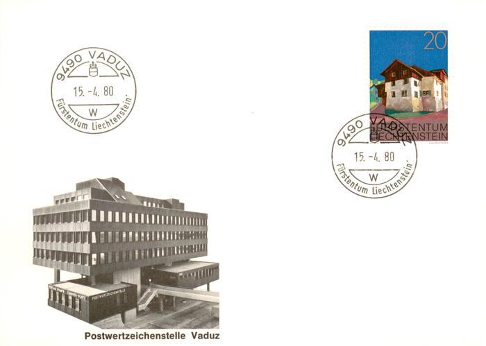 Vaduz Liechtenstein FL Postwertzeichenstelle Vaduz