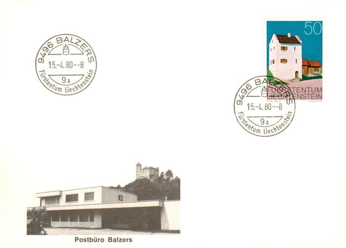 Balzers Liechtenstein FL Postbuero Balzers