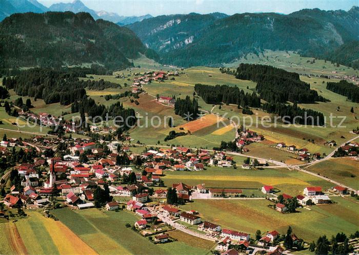 Fischen Allgaeu Fliegeraufnahme mit Widderstein