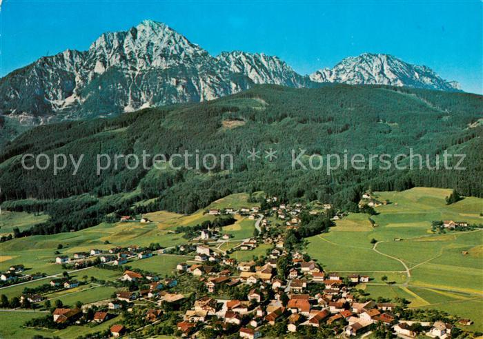 Aufham Anger Fliegeraufnahme mit Hochstaufen und Zwiesel