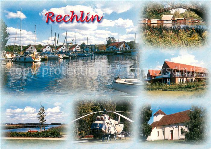 Rechlin Seepartien Kirche Helikopter