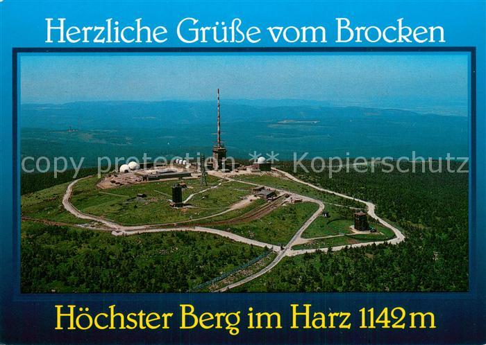 Brocken Harz Fliegeraufnahme mit Sendeanlagen