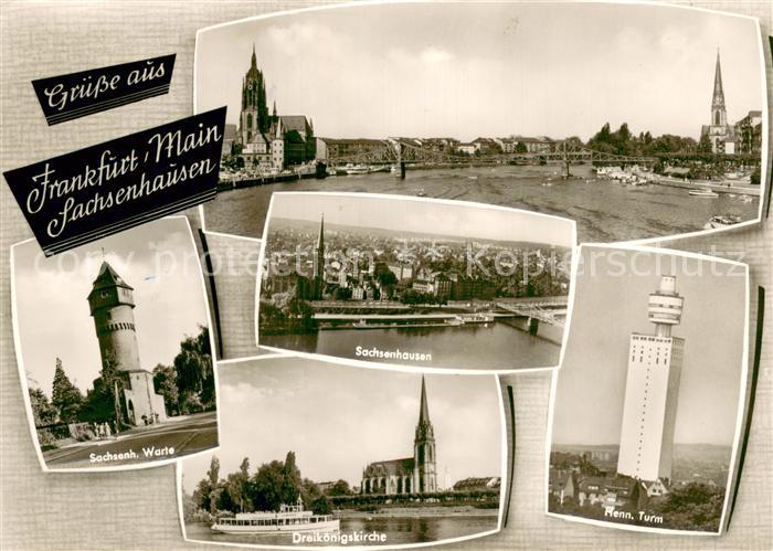 Sachsenhausen Frankfurt Warte Panorama Dreikoenigskirche Henninger Turm