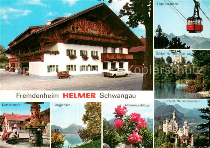 Schwangau Fremdenheim Helmer Dorfbrunnen Forggensee Alpenrosen Tegelbergbahn Sch