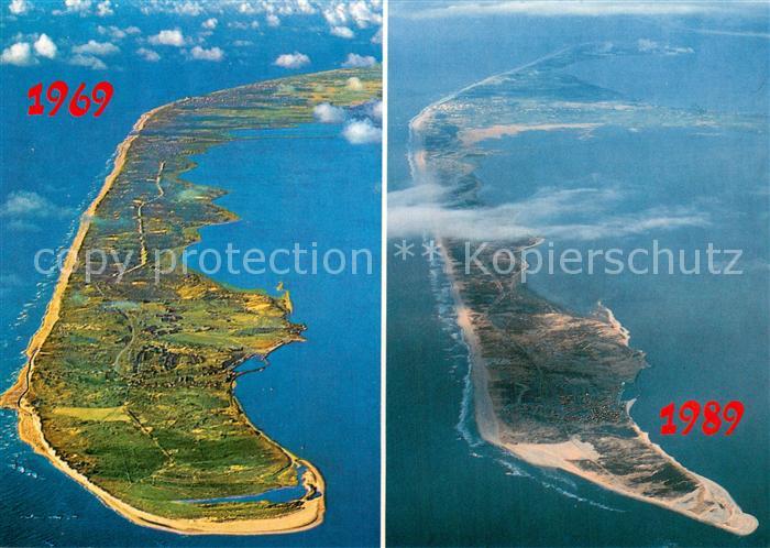 SYLT Insel Schleswig-Holstein im Jahr 1969 und 1989 Fliegeraufnahme
